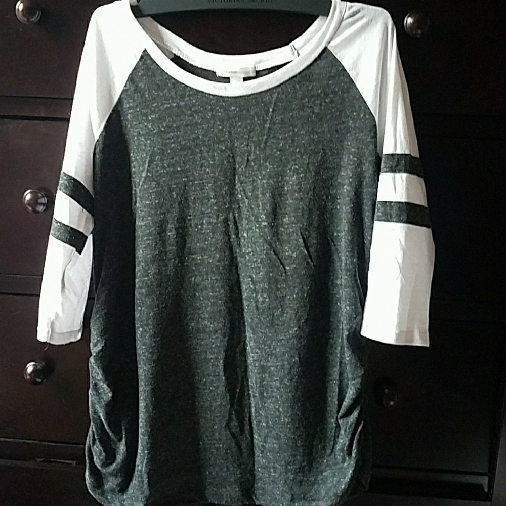 Ambiance Maternity Baseball Tee Large